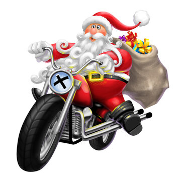 babbo natale in moto