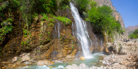 The Kapuzbasi Waterfalls in Aladaglar National Park 156 km (97 miles) south of Urgup and east of...