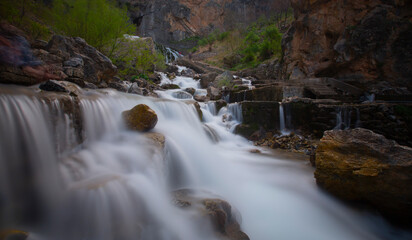 The Kapuzbasi Waterfalls in Aladaglar National Park 156 km (97 miles) south of Urgup and east of...