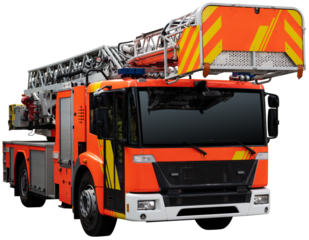 Fire truck with ladder