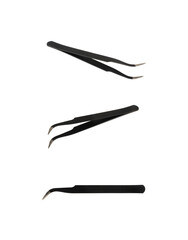Black Tweezers Isolated