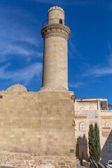 Fototapeta na wymiar Mosque on the street Icheri Sheher (old town). Baku city, Azerbaijan.