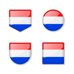 Fototapeta premium Flags of Netherlands - glossy collection.