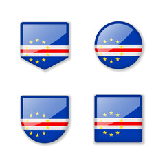 Flags of Cape Verde - glossy collection.
