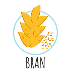 Bakery millet wheat flour logo label abstract concept. Graphic design element vector illustration