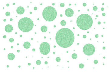 Green round circles on white background