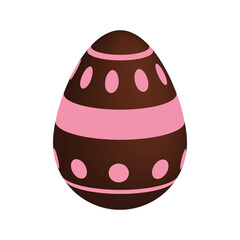 Chocolate Easter eggs. Vector illustration.