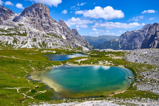 Typical Alpine Lake In South Tyrol, Italy