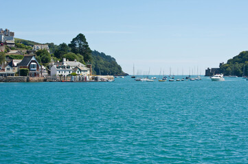 Naklejka premium Kingswear and Dartmouth Castle, Dartmouth, Devon