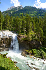 Fototapeta na wymiar waterfall in val genova, in italy