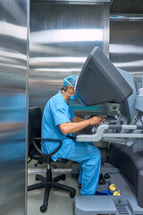 surgeons perform surgery using a robot