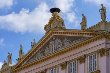 Fototapeta na wymiar Travel to Bratislava city - facade of Primate's Palace 