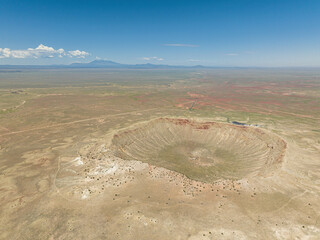 Aerial view of the Meteor Crater Natural Landmark at Arizona © Reelistic