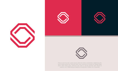 Innovative high tech logo template. Template label for blockchain technology. Technology Logo. Initials S logo design.	