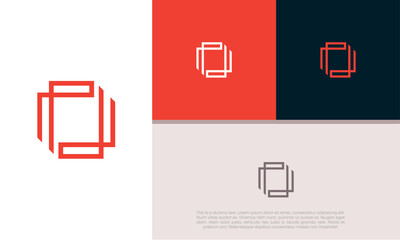 Innovative high tech logo template. Template label for blockchain technology. Technology Logo.