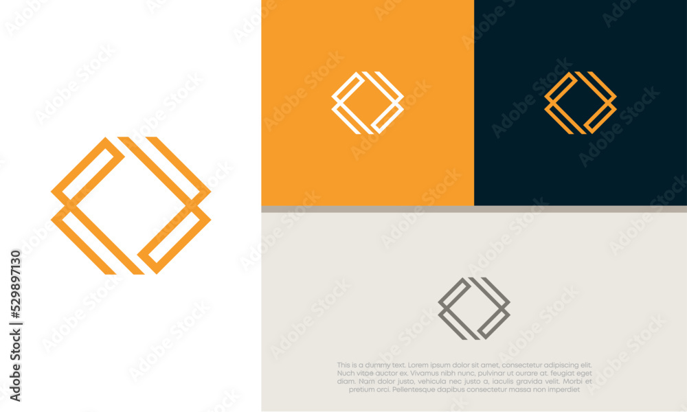 Wall mural innovative high tech logo template. template label for blockchain technology. technology logo.