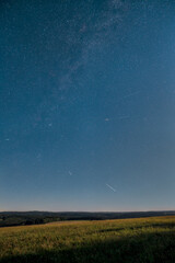 The Perseid meteor shower on August 12, 2022, photographed from the summit of the Witthoh near Tuttlingen in Germany.