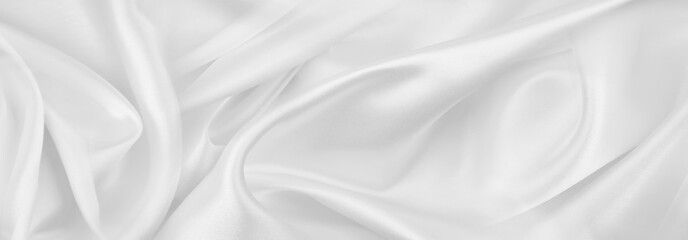 Obraz premium White silk fabric texture background