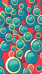Fototapeta premium A set of colorful and colorful soap bubbles to create a design.