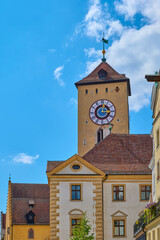 The tower of the Old Town Hall (Altes Rathaus Regensburg), Bavaria, Germany