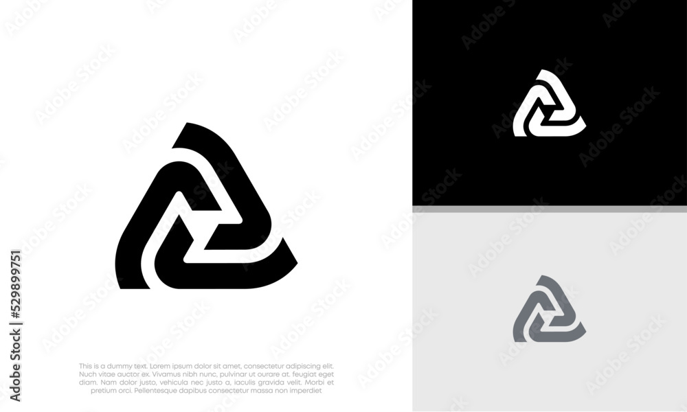 Wall mural innovative high tech logo template. template label for blockchain technology. technology logo. initi