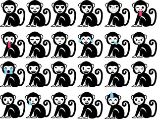 emoticon icon. cartoon emoticon. vector emoticon