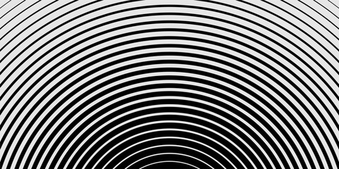 Obraz premium Black and White Radial Circle Gradient Background Vector Illustration