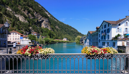 

Interlaken Town With Thunersee River- Switzerland