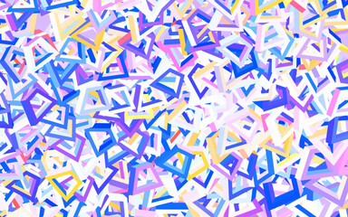 Light Pink, Yellow vector backdrop with memphis shapes.