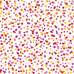 Colorful scattered glitter seamless vector pattern. Perfect party or celebration event texture. Cute hand drawn background for wrapping paper, textile, fabric, wallpaper, card, gift, packaging.