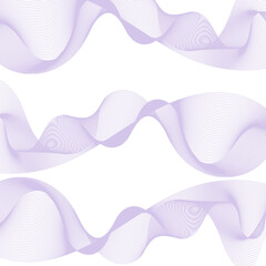 Digital Lavender Color of the Year 2023.Creative Graphic Illustration, Lavender waves over white