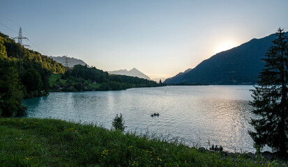 Beautiful Lake Brienz (Brienzersee), Brienz area is located at Interlaken east in Switzerland.