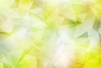 Light Green, Yellow vector polygonal background.