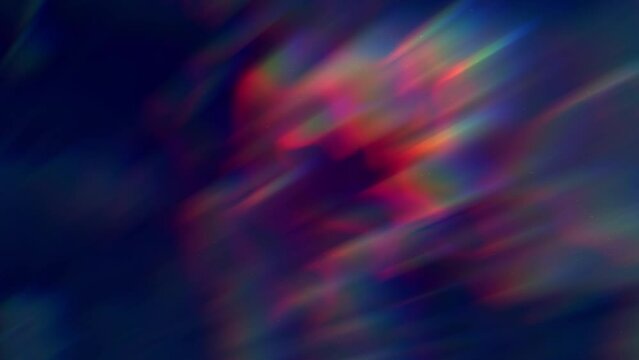 4k animated background simulating the colors of light passing through a prism