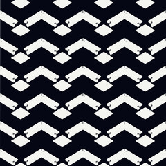 Ethnic seamless pattern. Freehand zigzag stripes print. Boho chic background. Tribal wallpaper. Brush wavy lines. Handdrawn geometric ornament. Chevron backdrop. Indigenous image. Vector art work.