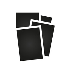 Empty photo frames isolated on white background. Vector illustration.