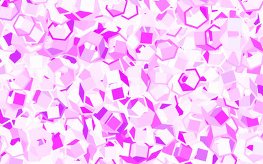 Light Purple vector backdrop with hexagons.