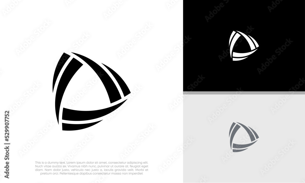Wall mural innovative high tech logo template. template label for blockchain technology. technology logo.