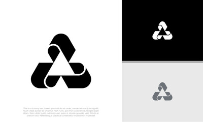 Innovative high tech logo template. Template label for blockchain technology. Technology Logo. Initials A logo design.	