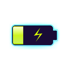 Flat battery charge for mobile device design. Vector mobile device concept. Vector illustration in flat style.