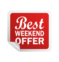 Best offer sticker on white background. Discount offer price sign. Vector illustration.