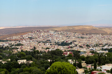 Fototapeta na wymiar Aerial view over the city of Sefrou in Morocco