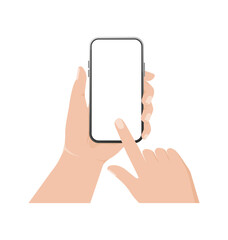 Flat icon with smartphone with hand for mobile app design. Vector sketch. Device icon. Smartphone with hand, great design for any purposes.