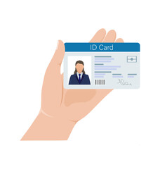 Id card, great design for any purposes. Flat vector. Flat design. Vector template design.