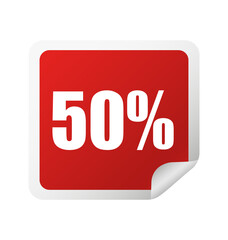 Modern advertising with red discount sticker for promotion design. Blank label. Business design. Best price offer.