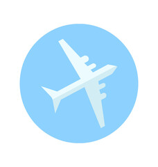 Icon for web design. Airplane trip, travel, journey. Flat illustration with travel icons.