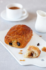 Pain au chocolat, french sweet pastry speciality