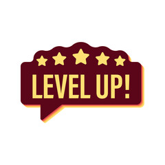 Game icon bonus. level up retro icon, new level logo. Vector illustration.