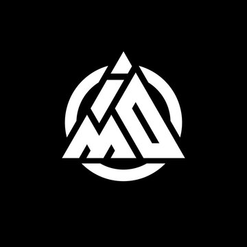 initial i m d logo design illustration isolated black background