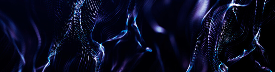 Futuristic point wave. Abstract background with a dynamic wave.Connecting background. Abstract wave. Artificial intelligence. Big data technology 3d rendering
